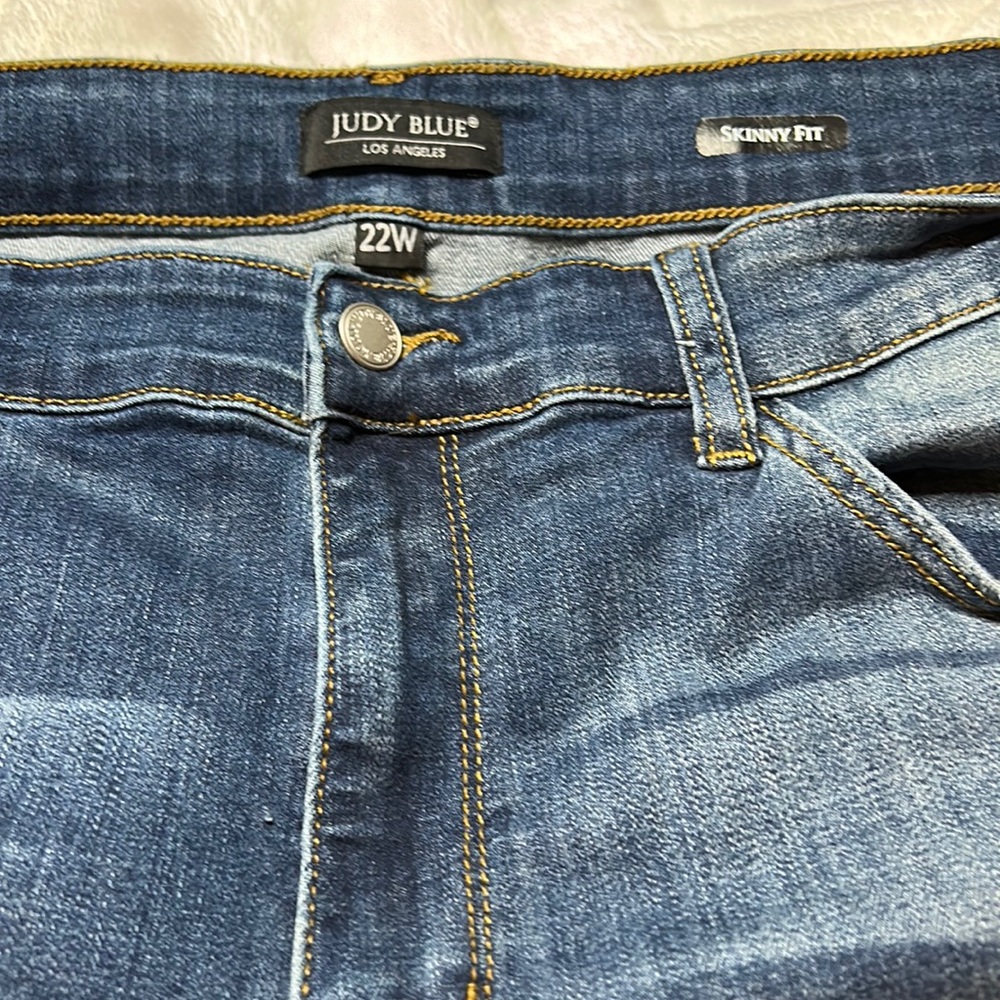 Judy blue  distressed with see through to cheetah print